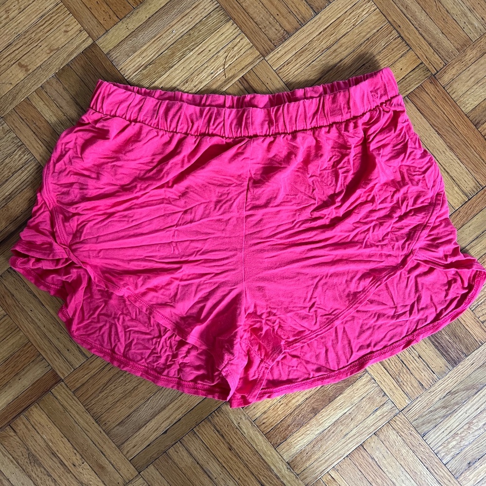 Highwaisted Sunday Sleep Dolphin Hem PJ Shorts